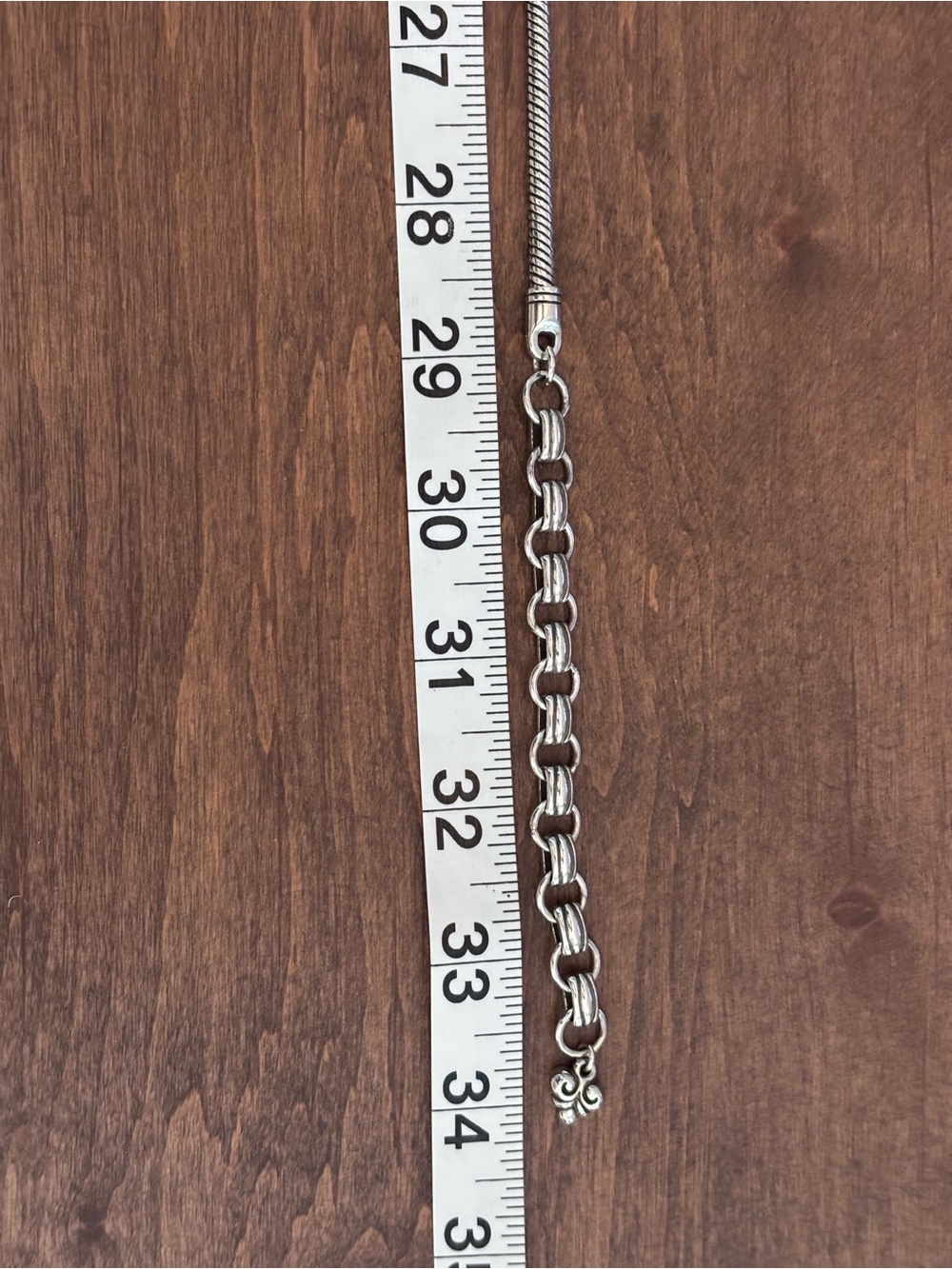Brighton Tribeca Silver Tone Etched Scroll Link Adjustable Belt, Women’s Small - Picture 10 of 13